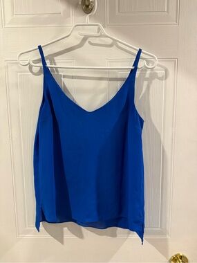 Topshop Cobalt Blue V-Neck Spaghetti Strap Cami